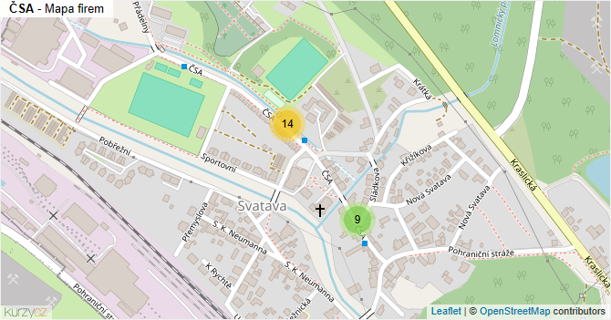 ČSA - mapa firem