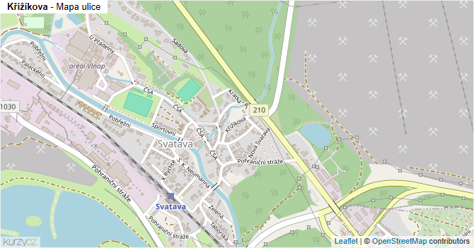 Křižíkova - mapa ulice