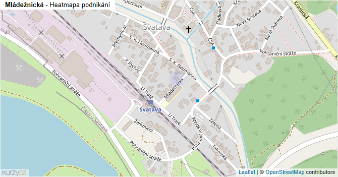 Mládežnická - mapa podnikání