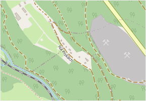 Na Pískách v obci Svatava - mapa ulice