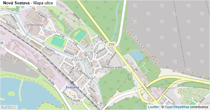 Nová Svatava - mapa ulice