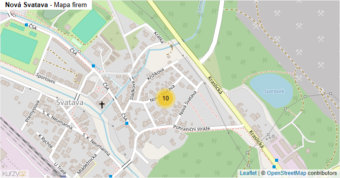 Nová Svatava - mapa firem