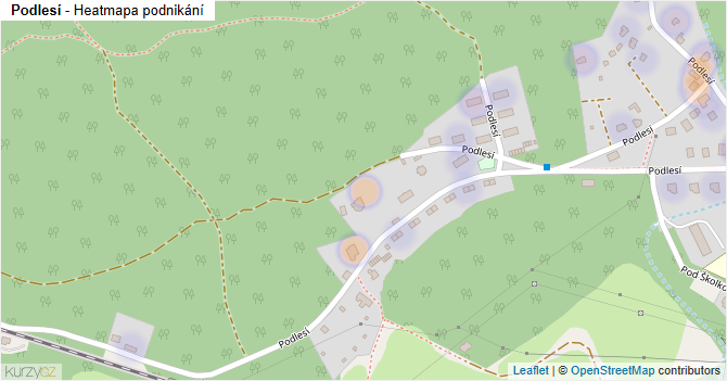 Podlesí - mapa podnikání