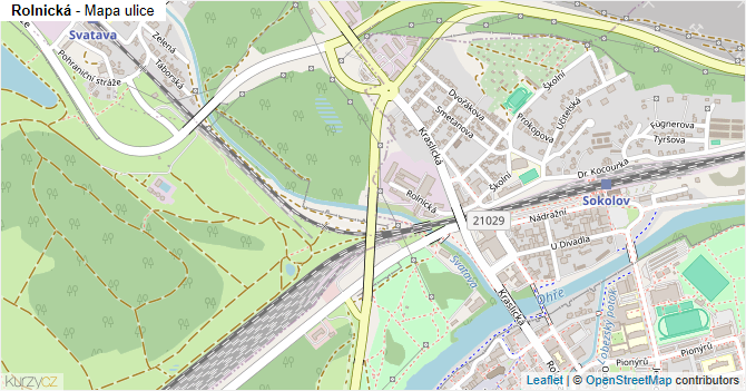 Rolnická - mapa ulice