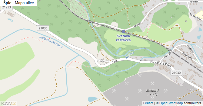 Špic - mapa ulice