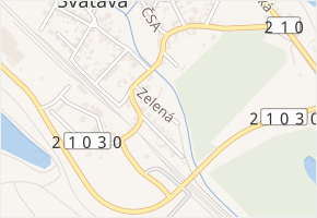 Zelená v obci Svatava - mapa ulice