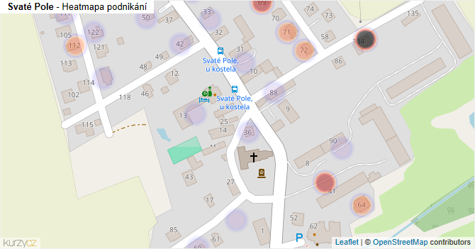 Svaté Pole - mapa podnikání