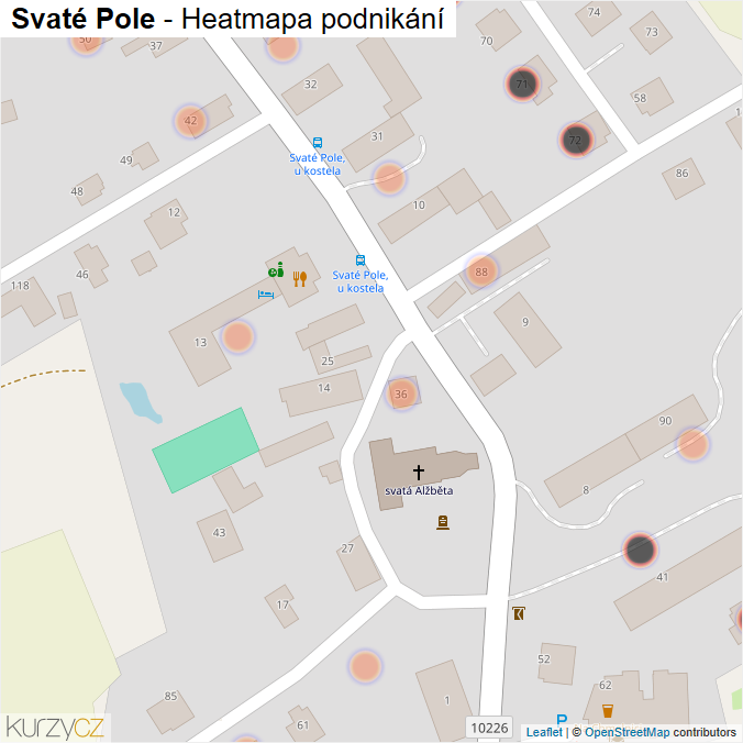 Mapa Svaté Pole - Firmy v obci.