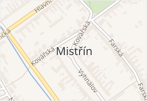 Mistřín v obci Svatobořice-Mistřín - mapa části obce