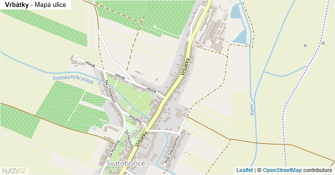Vrbátky - mapa ulice