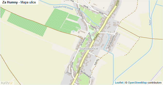 Za Humny - mapa ulice