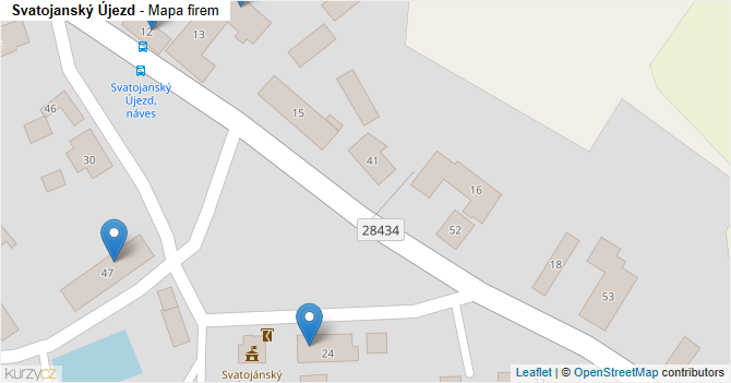 Svatojanský Újezd - mapa firem