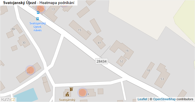 Svatojanský Újezd - mapa podnikání