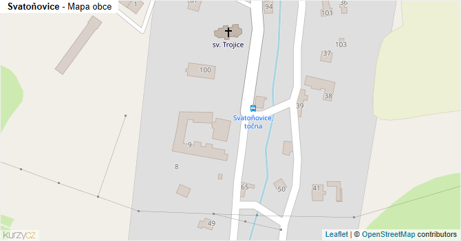 Svatoňovice - mapa obce