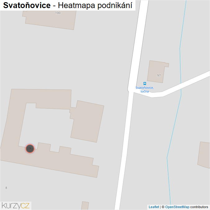 Mapa Svatoňovice - Firmy v obci.