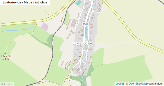 Svatoňovice - mapa části obce