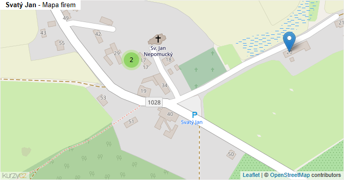 Svatý Jan - mapa firem