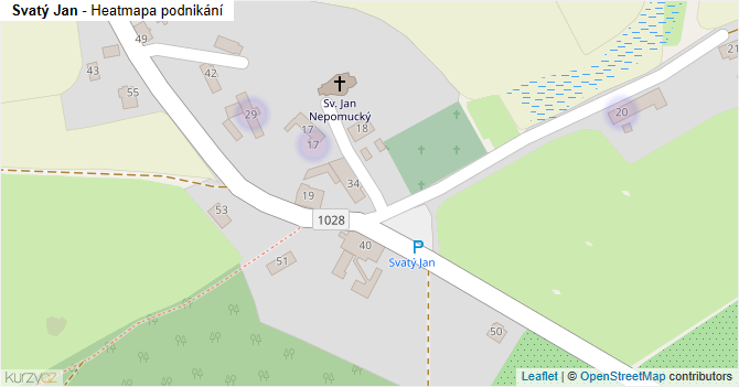 Svatý Jan - mapa podnikání