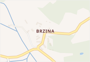 Brzina v obci Svatý Jan - mapa části obce