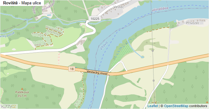 Roviště - mapa ulice