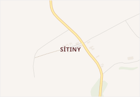 Sítiny v obci Svatý Jiří - mapa části obce