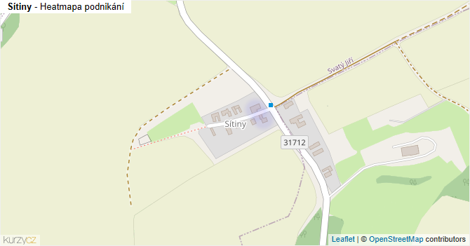 Sítiny - mapa podnikání