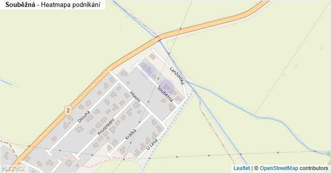 Souběžná - mapa podnikání