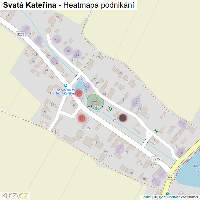 Mapa Svatá Kateřina - Firmy v části obce.