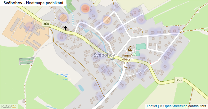 Svébohov - mapa podnikání