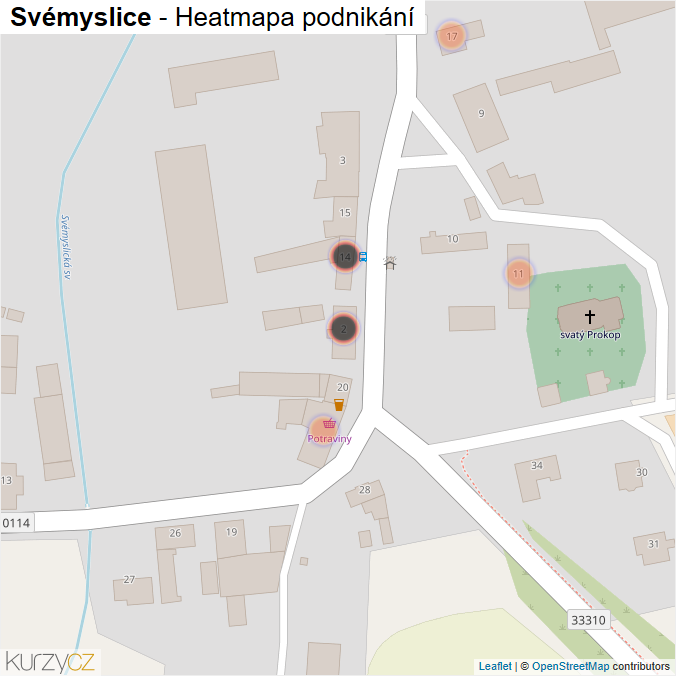Mapa Svémyslice - Firmy v obci.