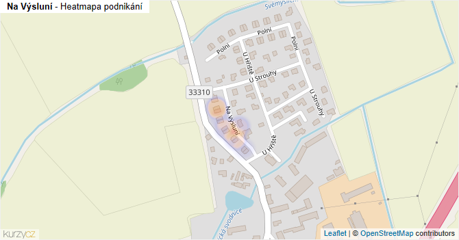 Na Výsluní - mapa podnikání