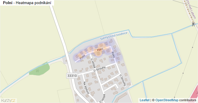 Polní - mapa podnikání