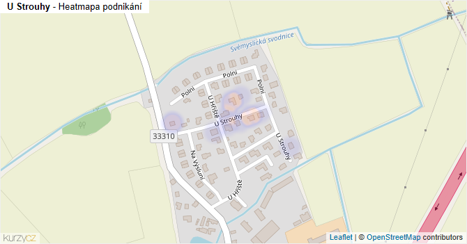 U Strouhy - mapa podnikání