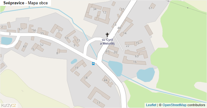 Svépravice - mapa obce