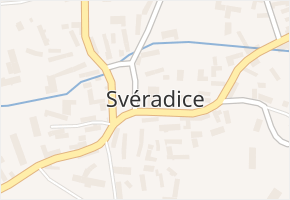 Svéradice v obci Svéradice - mapa části obce