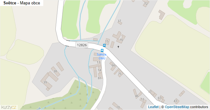 Světce - mapa obce