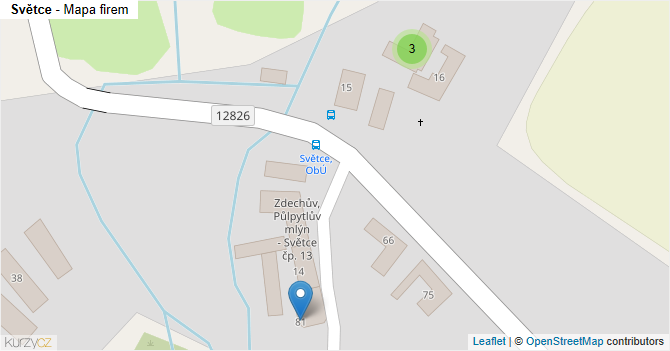 Světce - mapa firem