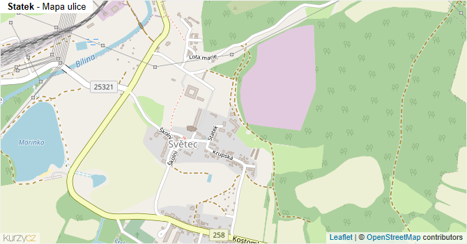 Statek - mapa ulice