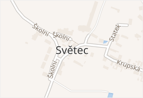 Světec v obci Světec - mapa části obce