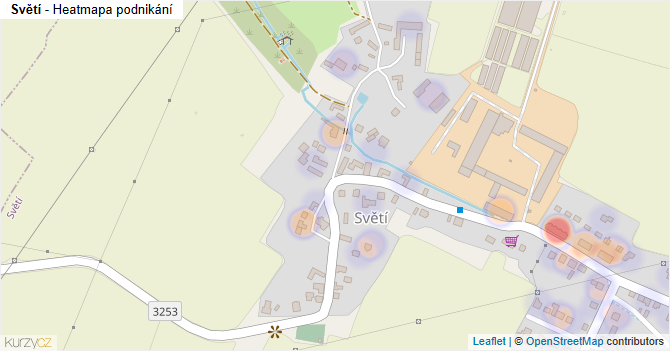 Světí - mapa podnikání