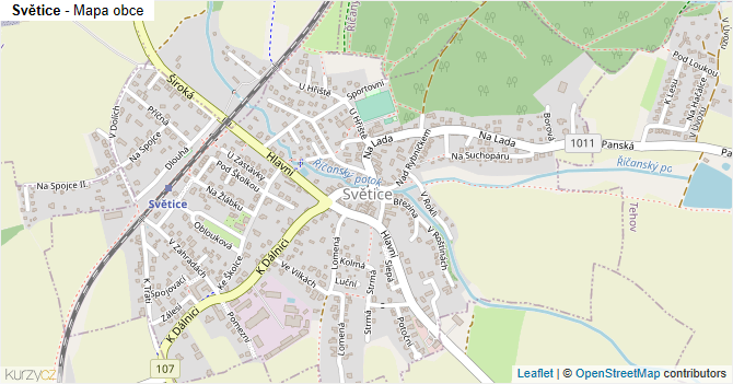 Světice - mapa obce