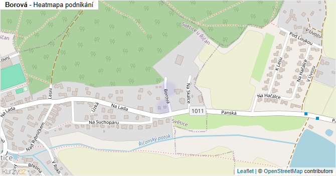 Borová - mapa podnikání