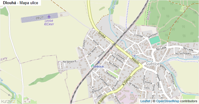 Dlouhá - mapa ulice