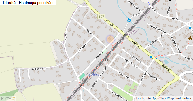 Dlouhá - mapa podnikání