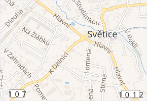 K Dálnici v obci Světice - mapa ulice