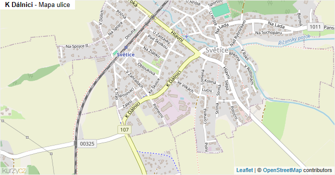 K Dálnici - mapa ulice