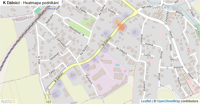 K Dálnici - mapa podnikání