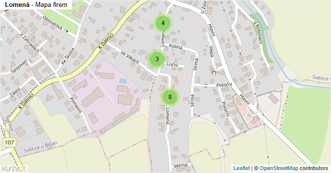 Lomená - mapa firem