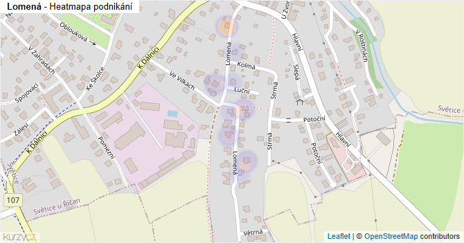 Lomená - mapa podnikání