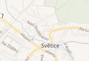 Na Broukaláku v obci Světice - mapa ulice